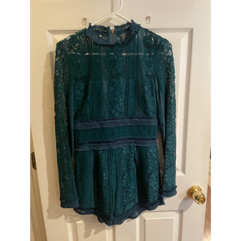 Saylor Green Lace Romper - Worn Twice